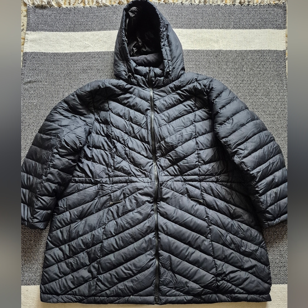 Duluth Trading Co Black Quilted Hooded Puffer Coat